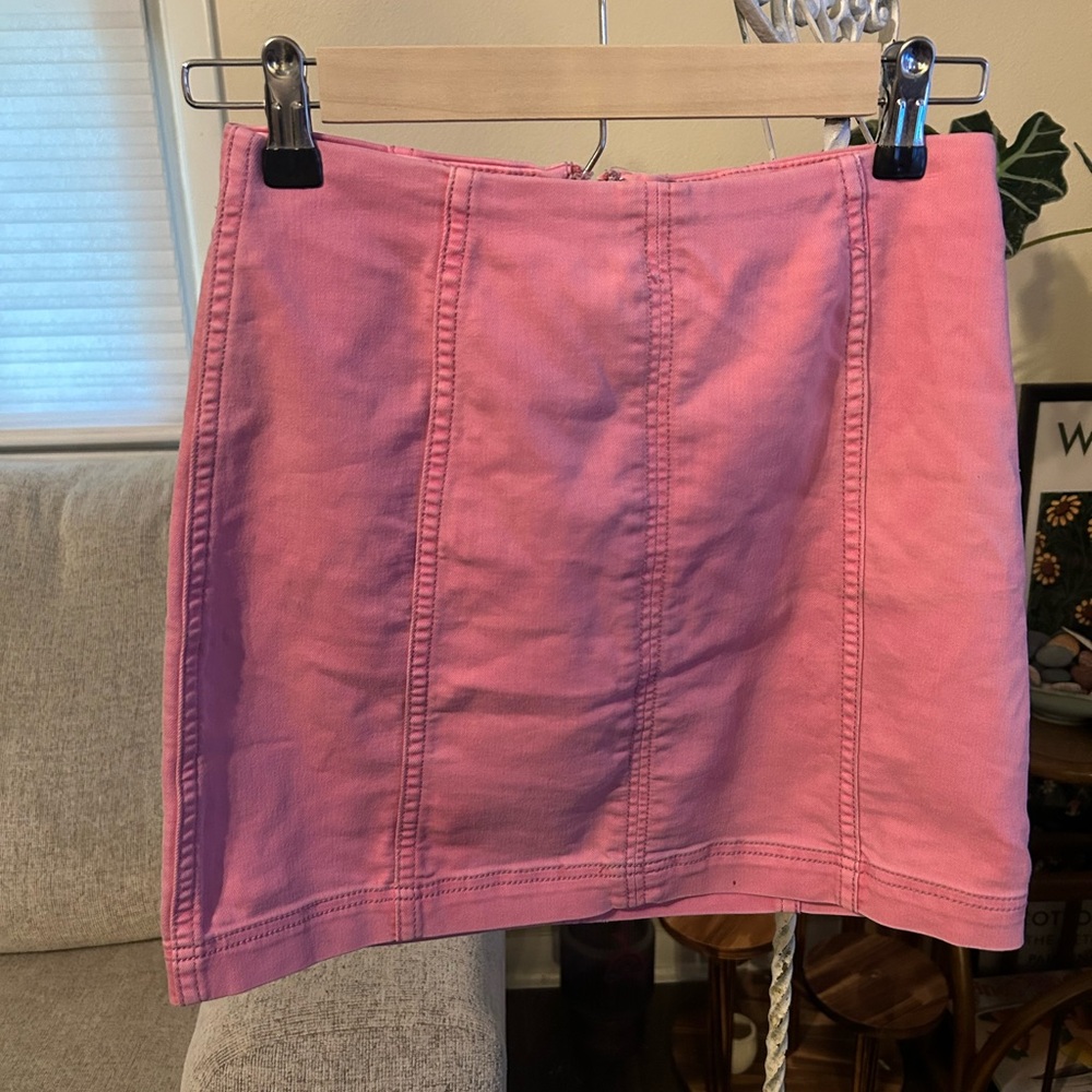 Free People Pink Mini Skirt size 2